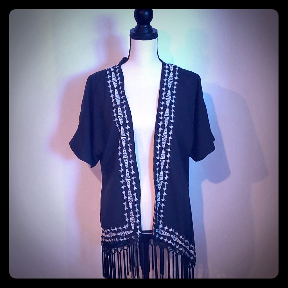 Rue21 fringe cardigan